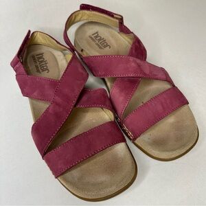 Hotter Kos Comfort Concept Slingback Sandal Leather Suede Red Berry Women’s 8